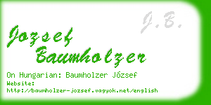 jozsef baumholzer business card