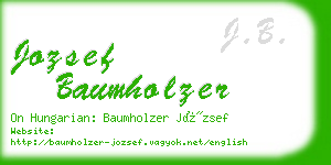 jozsef baumholzer business card